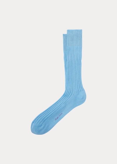 Men's Ralph Lauren Rib-Knit Cotton Socks | 724850NZR